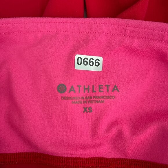 Athleta Revolution Laser Cut 7/8 Tight Stash Pocket Leggings Powervita Red XS - Picture 10 of 15